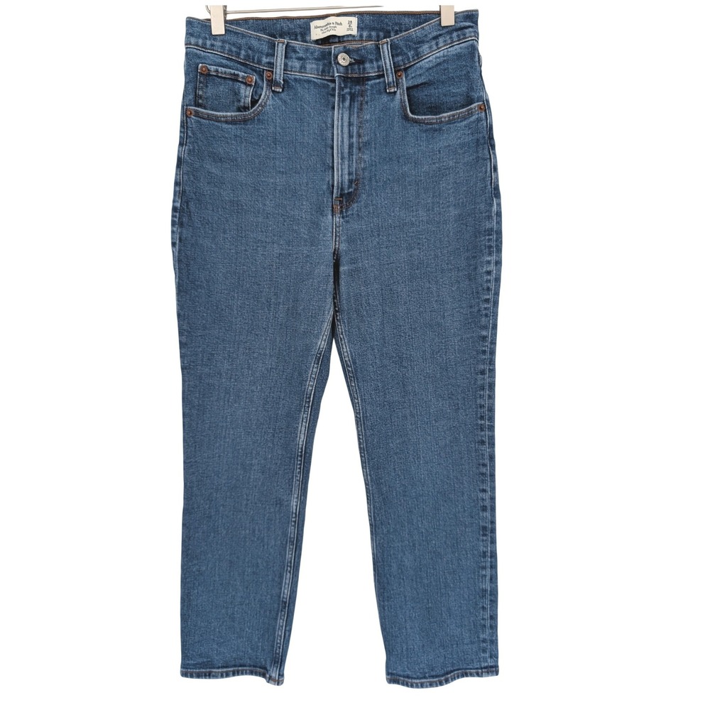 Abercrombie & Fitch The Ankle Straight Ultra High Rise Jeans Womens 28 6S Blue